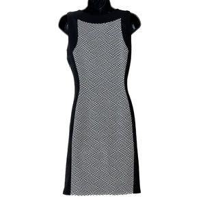 Calvin Klein Sleeveless Bodycon Pencil Dress Women’s Size 2 Black & White NWOT